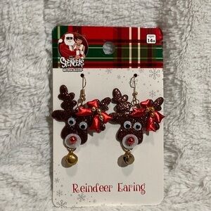 NEW Spencer’s Reindeer Jingle Bell Christmas Earrings
